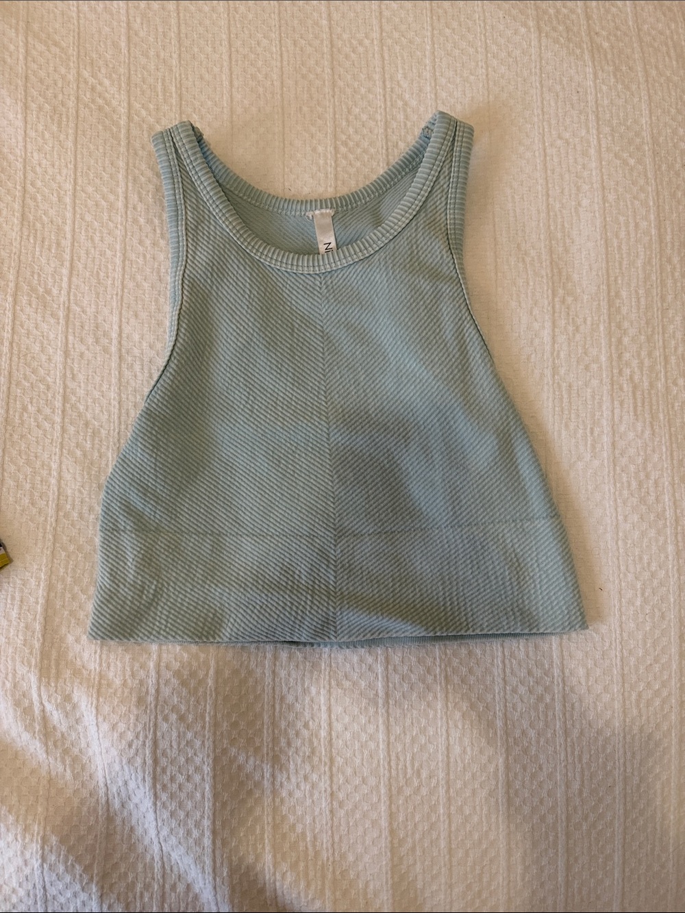 Nikibiki Ribbed Cropped Tank - Light Sage